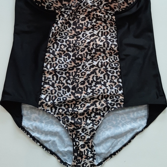 LAST ONE!! Sexy One Piece Swimsuit Leopard Women Plus Size 14 - Picture 5 of 7